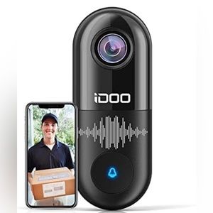 iDOO Video Doorbell Camera Wired, 128GB 1080p HD Home Security Camera NIB